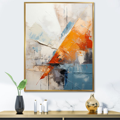 Orange Abstract Tile Mosiac Charm - Abstract Tile Wall Art