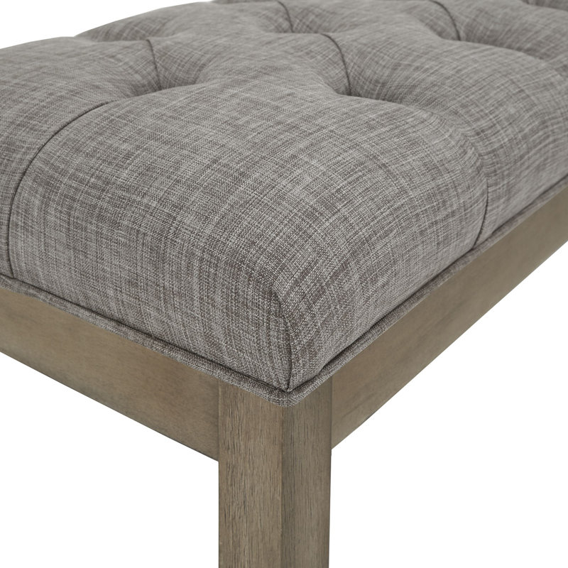 Banc en bois Dukinfield, Lin gris, Naturel