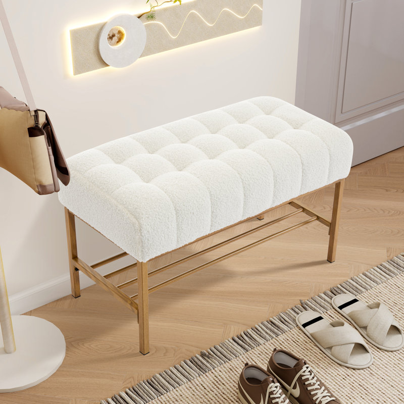 Banc de rangement en tissu
