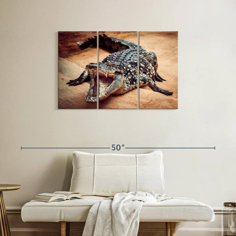 Brampt Crocodile, 24" H x 38" W