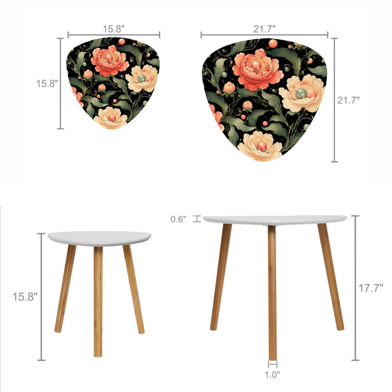 Ensemble de 2 tables basses gigognes Triangle