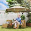 Parasols de patio Upf 50+, acier de polyester 8,7 pi, abat-jour de terrasse moderne