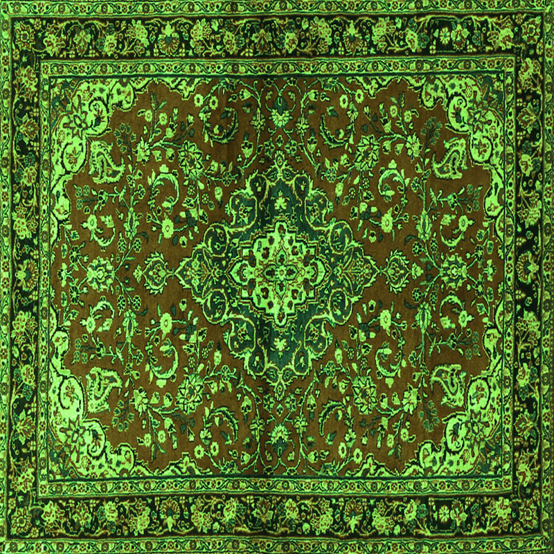 Washable Oriental Indoor Rug, Square 8'