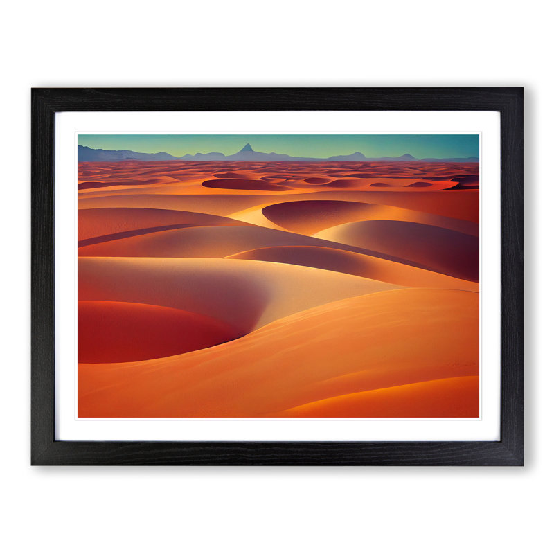 XH1022-9556X Vibrant Desert - Single Picture Frame Print, 46cm H x 64cm W x 2cm D, Black