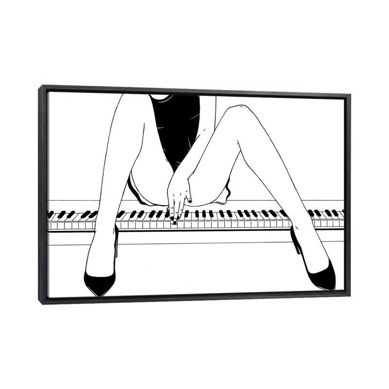 «Delicate» - reproduction d'art, H 26 po x l 40 po x 1,5 po, Cadre noir vieilli