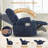 Recliner Chair for Adults, Oversized Fabric Manual Pull Tab Reclining Chair with Cup Holders, Minimalist Style Single Sofa for Living Room, RV-172077514