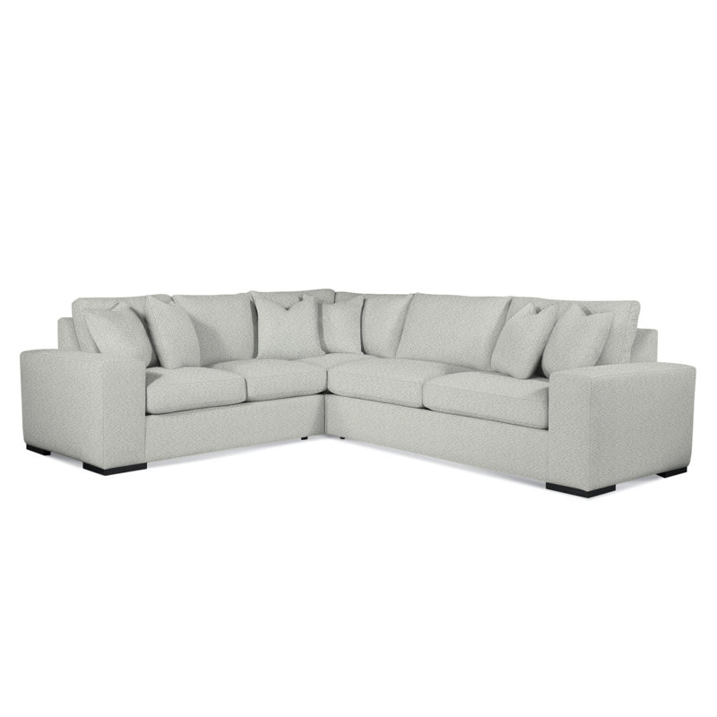 Memphis Sectional, Black, Left Hand Facing, Elite Ivory; 0321-91