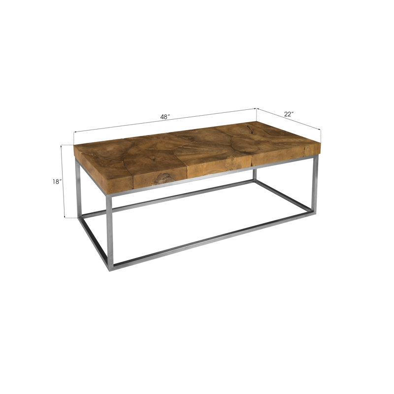 Teak Puzzle Frame Coffee Table