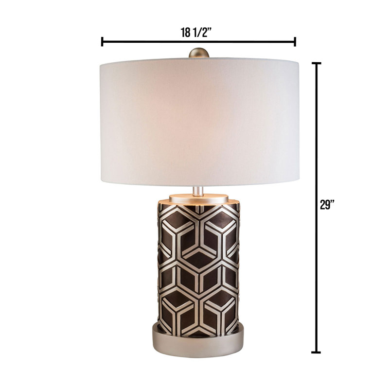 Lampe de table 29 "avec prise Martinelli, Argent