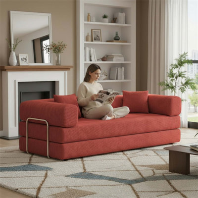 Canapé-lit modulaire convertible de 78,8 pouces avec accoudoirs confortable pour le salon et la chambre à coucher