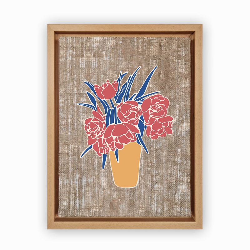 Peinture décorative sur toile, H 26 po x l 18,1 po, Bois