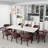 Wexford Collection Set of 2 Mid-Century Modern Upholstered Dining Chairs, Faux Leather Wood Accent Chairs with Arms and Casters for Dining Room, Kitchen or Office-10272574-10272575