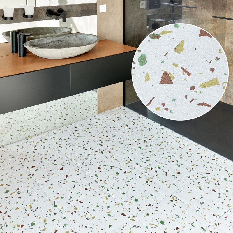 Terrazzo 1.5mm Thick 30.4cm W x 60.9cm L Vinyl