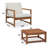 3 Pieces Outdoor Conversation Set With Cushion
