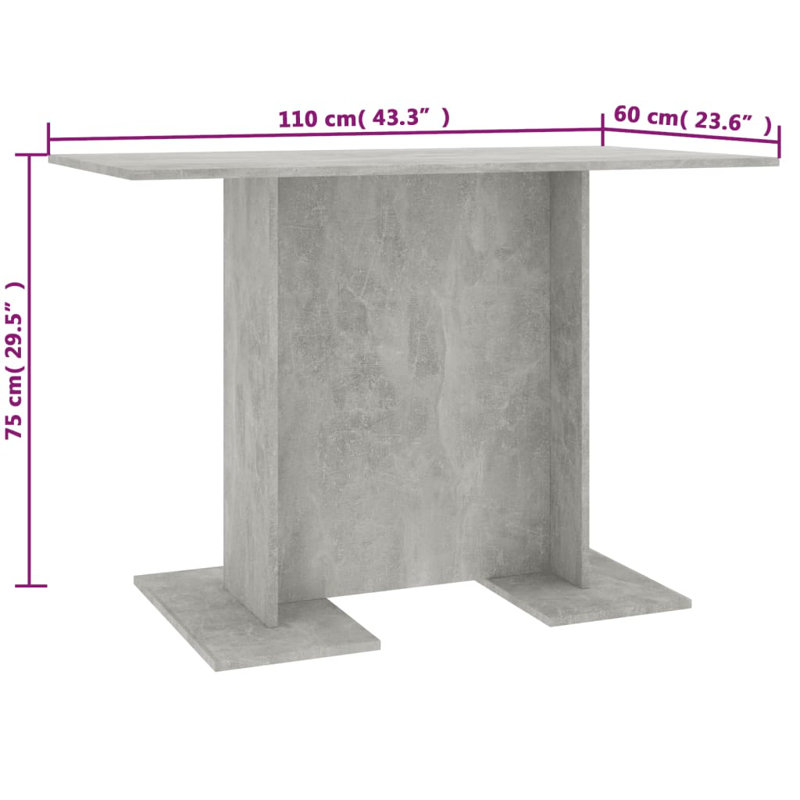 Table de salle à manger, Gris