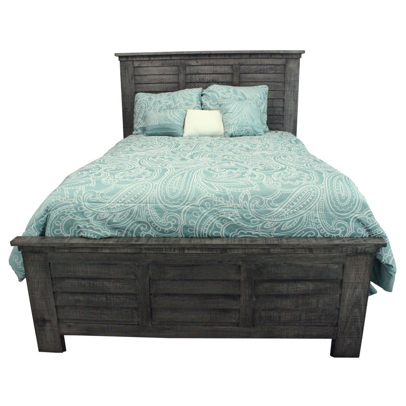 Geovanna Platform Bed, Rustic Barnwood, Queen