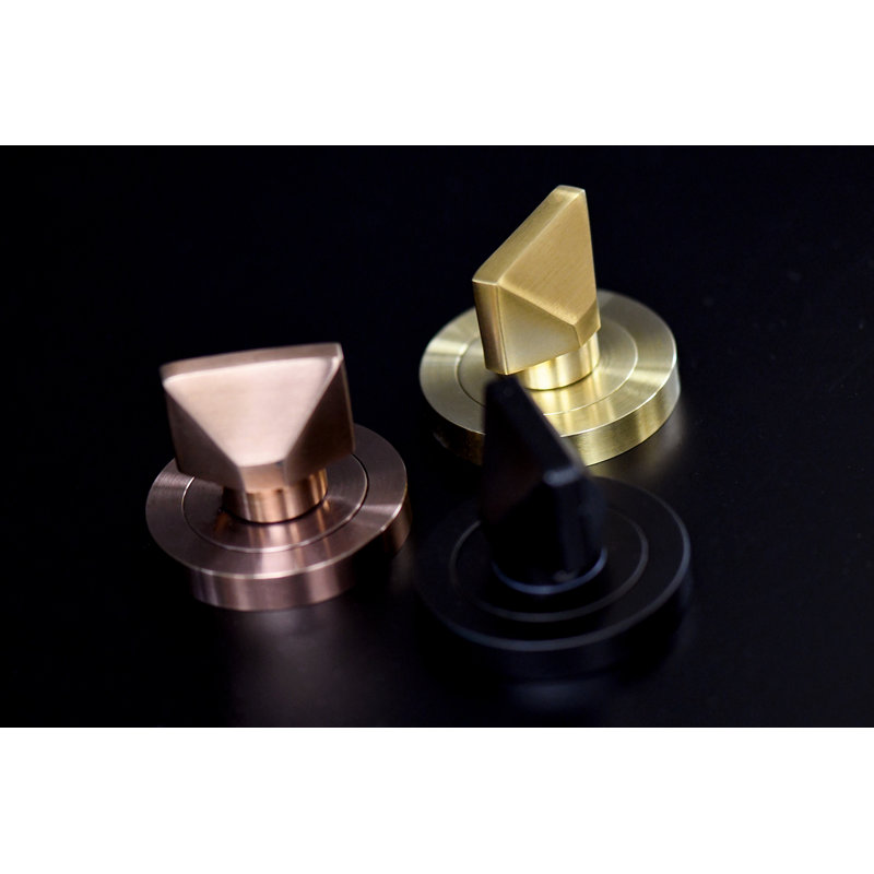 Turn and Release Rose/Rosette, Brass (Satin)