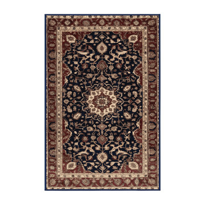 Machine Washable Persian Black Area Rug
