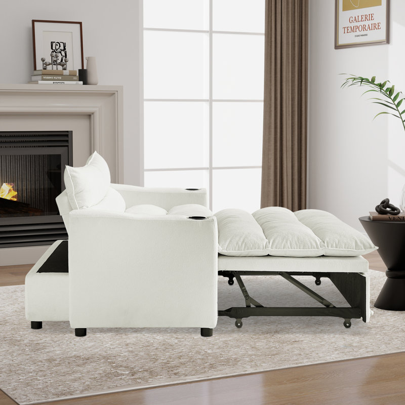 Fauteuil convertible convertible 3-en-1, Beige