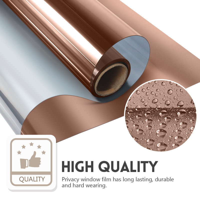 Brown Silver One Way Privacy Heat Control Window Film