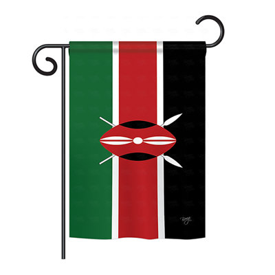 Drapeau pour maison 2 côtés en polyester kenya