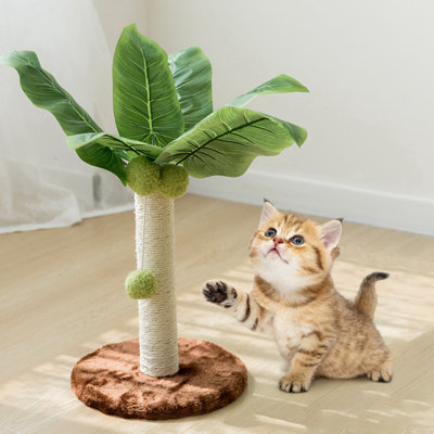 Ce poteau à griffes pour chat adopte un matériau de chanvre en sisal de qualité supérieure, durable et anti-usure, ce qui permet à votre chat de mieux aiguiser ses griffes.