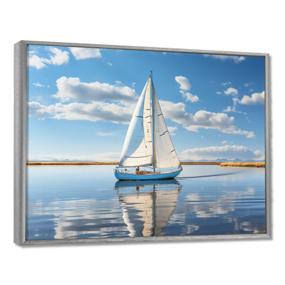 Voilier, voile, sérénité I - Bateau, art mural sur toile