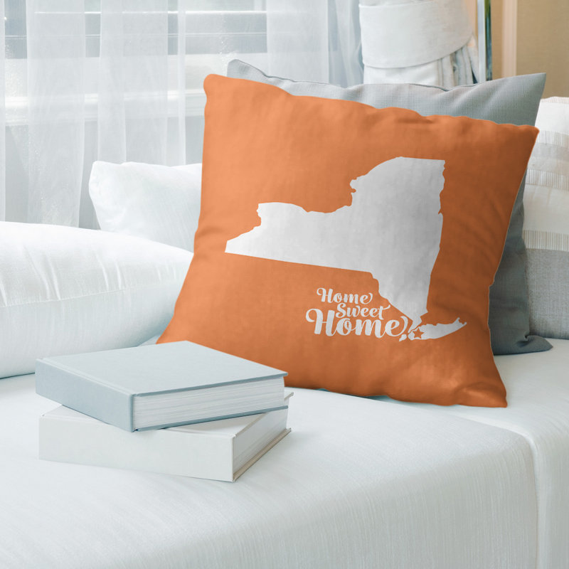 Housse de coussin pour la maison, New York, 26 po x 26 po, Orange