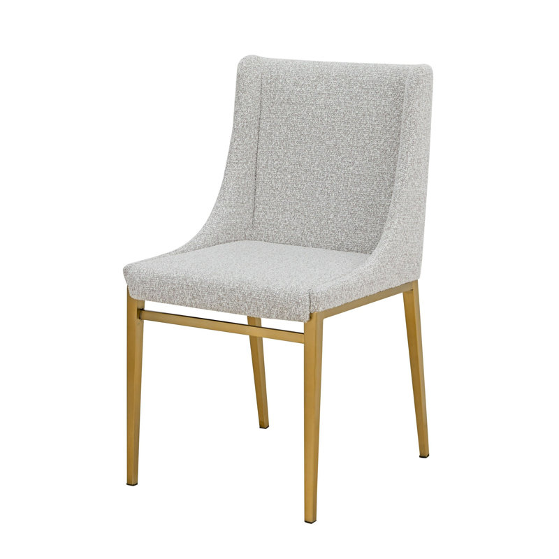 Chaise d'appoint en métal gris Yelissa