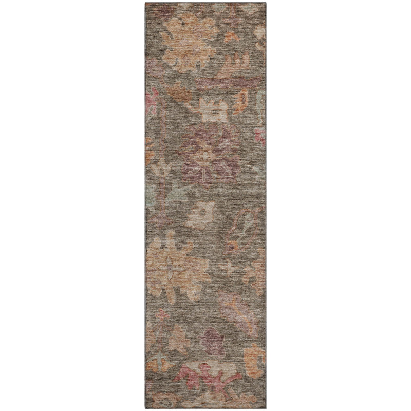 Premium Machine Washable Konopka AMF1108 Global Rug, Tapis de couloir 2 pi 3 po x 7 pi 6 po