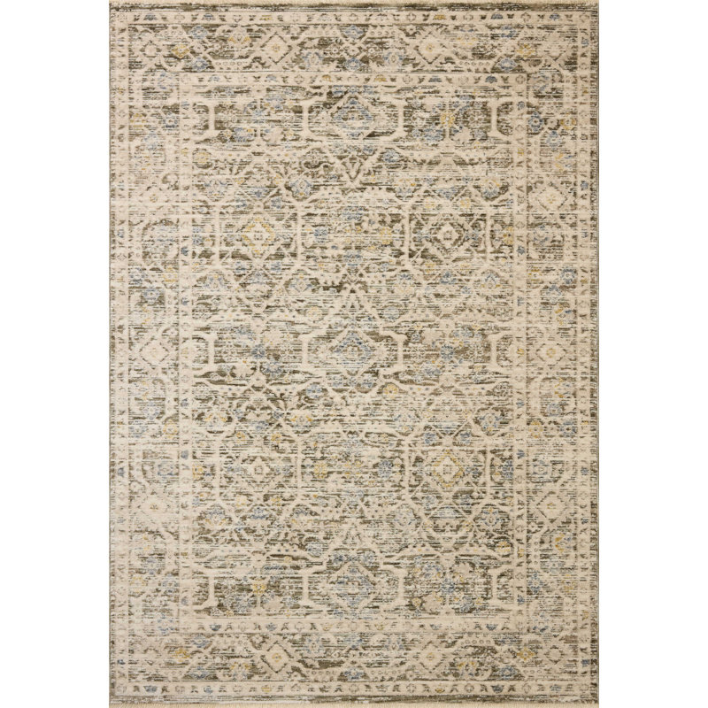 Tapis olive / ivoire Loloi Clarisse, Rectangle 11 pi 6 po x 15 pi 7 po