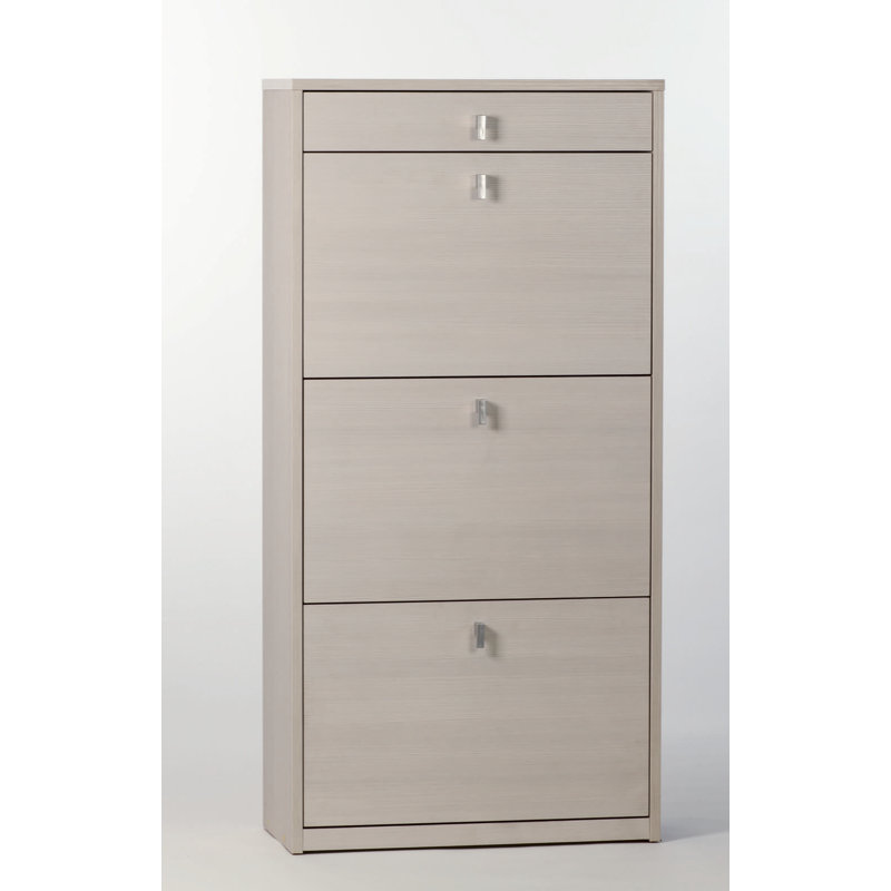15 Pair Shoe Storage Cabinet, Clear Pine