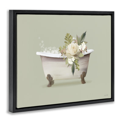  Art floral sur toile flottante avec encadrement floral par House Fenway