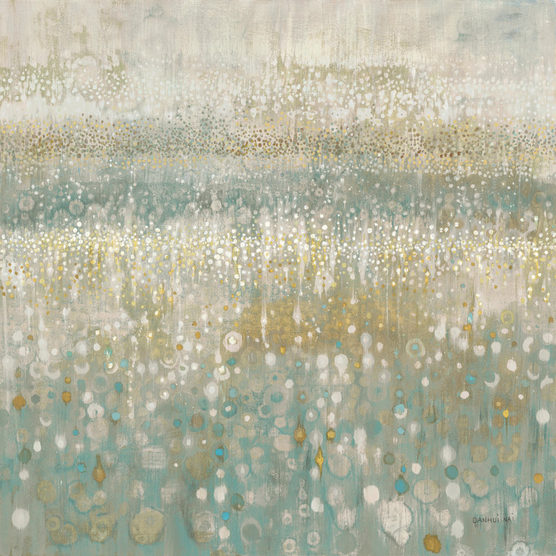 " Rain Abstract II Neutral " Painting Print, 36" H x 36" W