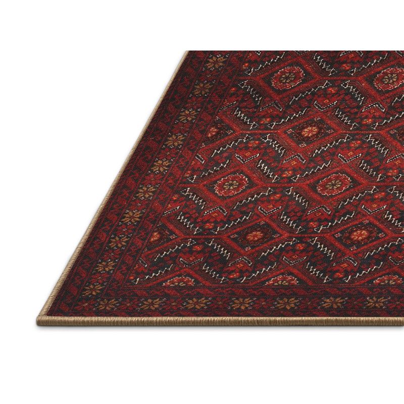 Tapis rouge à motif sud-ouest, Rectangle 2 pi x 5 pi