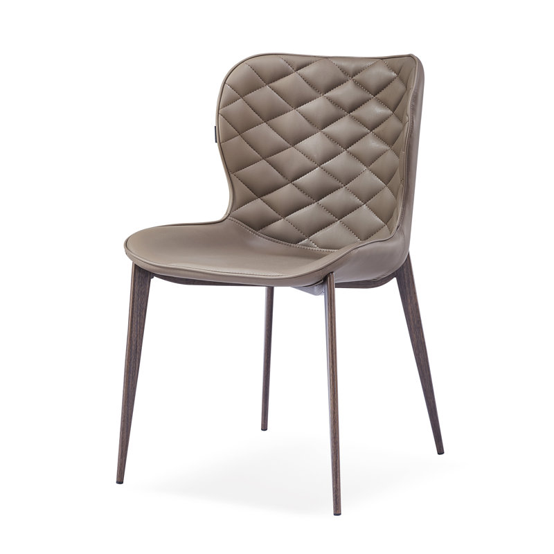 Chaise d'appoint rembourrée Stacia, Taupe, Brun pâle