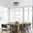 Alixandra 2-Light Flush Mount Hammered Glass Ceiling Light with Metal Frame-839602743