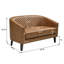 Petite causeuse rembourrée en similicuir Oscar-510454446