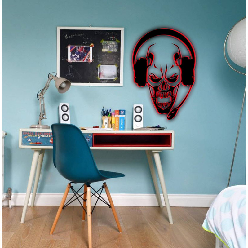 Adhésif décoratif tête de mort, H 33 po x l 42 po