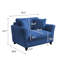 Oversized Armchair Deep Seat Single Sofa Accent Chair With Pillows For Living Room(Set Of 2)-132130913