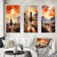 «Cowboy Chassing The Sunset», 3 pièces-597553913-597553908