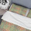Chat orange et vert - ensemble de housse de couette animaux - microfibre de polyester-868990022