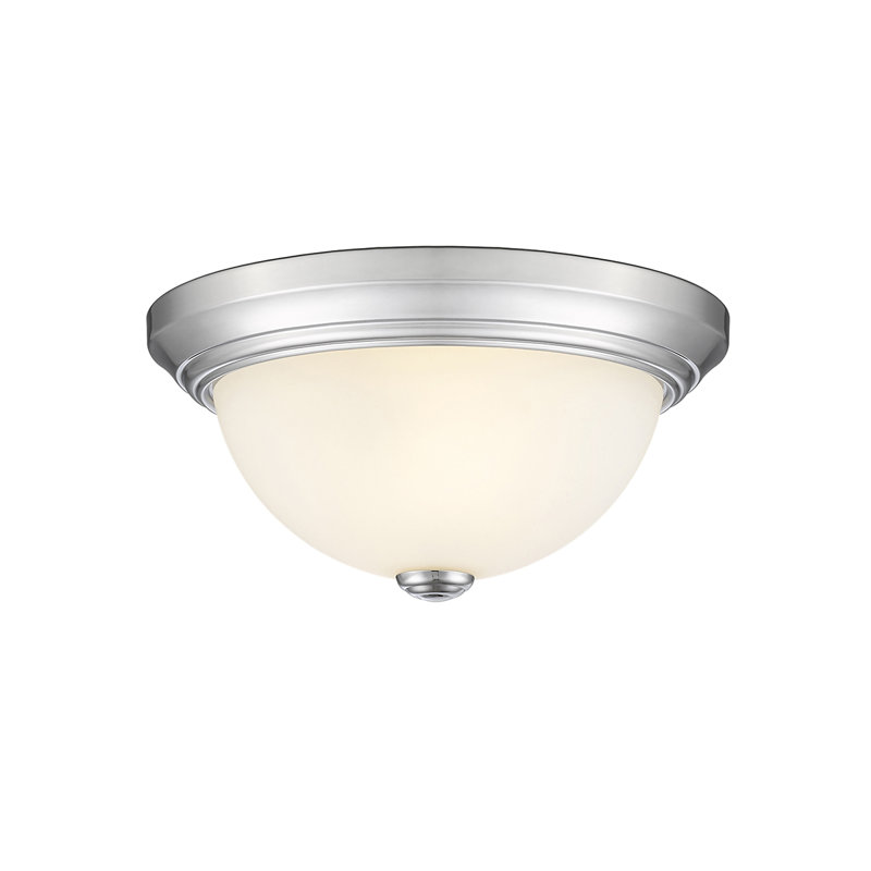 Andrew-Joseph Glass Flush Mount, Chrome