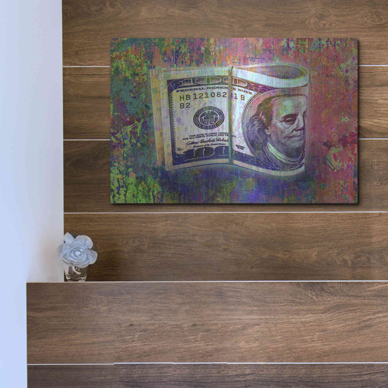 Fat Stacks, art mural en métal, H 12 po x l 16 po