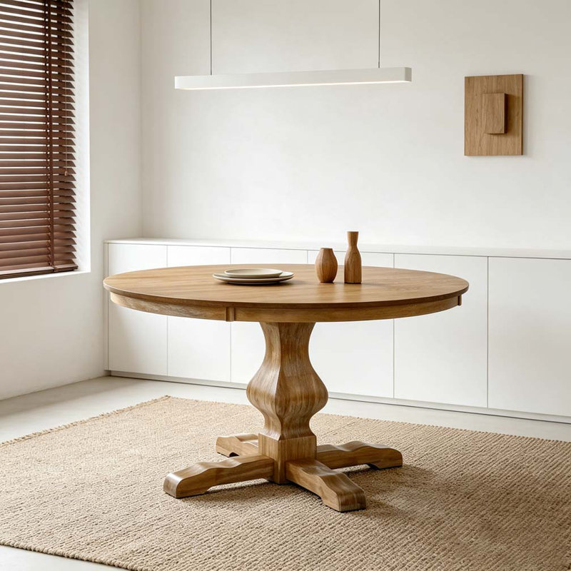 Table à manger ronde, Naturel