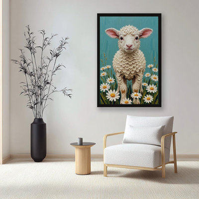 Canvas Wall Art Baby Lamb Nursery Wall Decor-2 Vintage Poster Print Home Decor