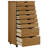 vidaXL MOSS 8-Drawer Chest with Wheels, Solid Pinewood-91217208