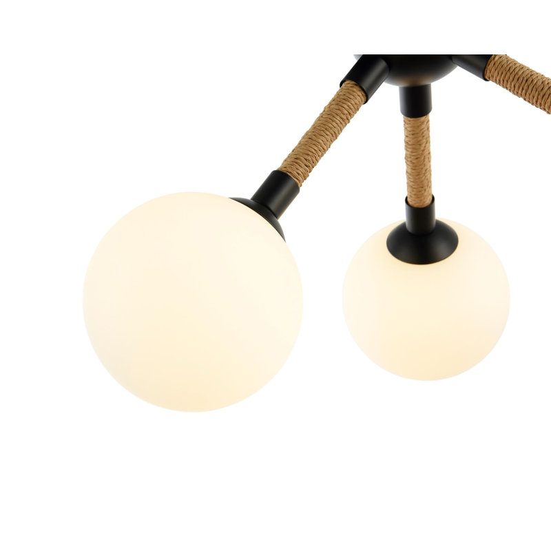 Capilano - 3-Light Semi-Flush Mount - Black