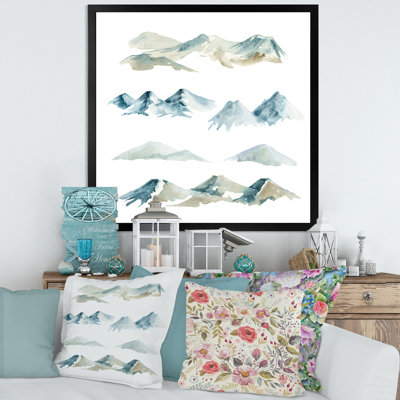 «Blue High Mountainscapes», reproduction d'art sur toile traditionnelle