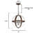 3 - Light Dimmable Geometric Chandelier-1090452985